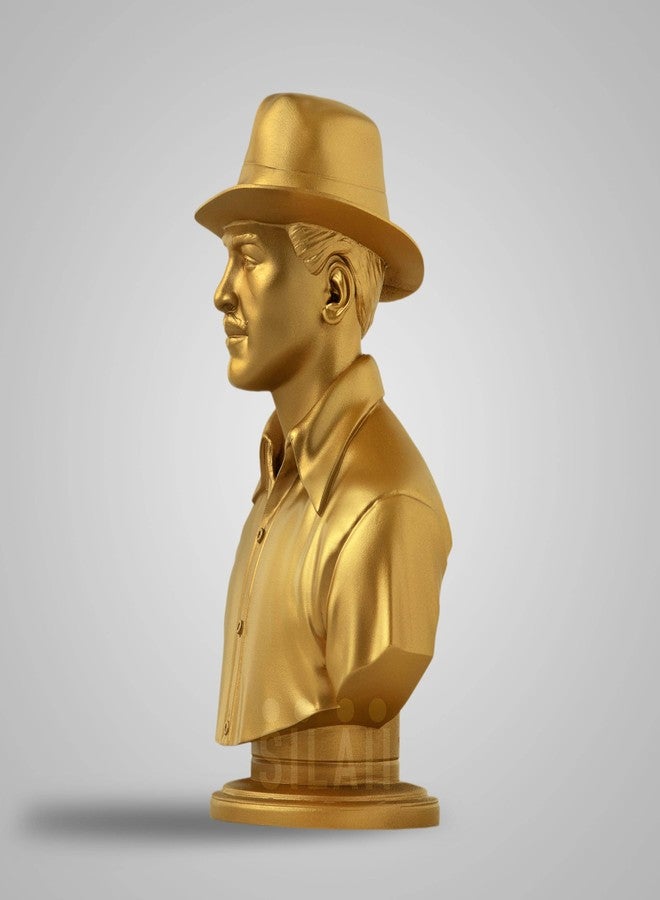 SILAII Bhagat Singh Bust Sculpture (Gold, 5 Inch) - Image 5